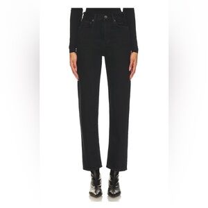 Agolde 90s pinch high rise straight in black